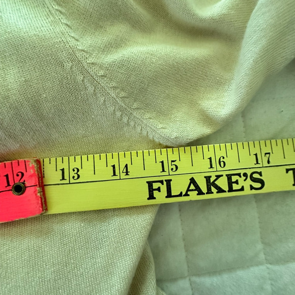 HARRISON MORGAN Womens Sweater P/S Cream Cropped Silk Cashmere Ruffle Romantic - Picture 6 of 8